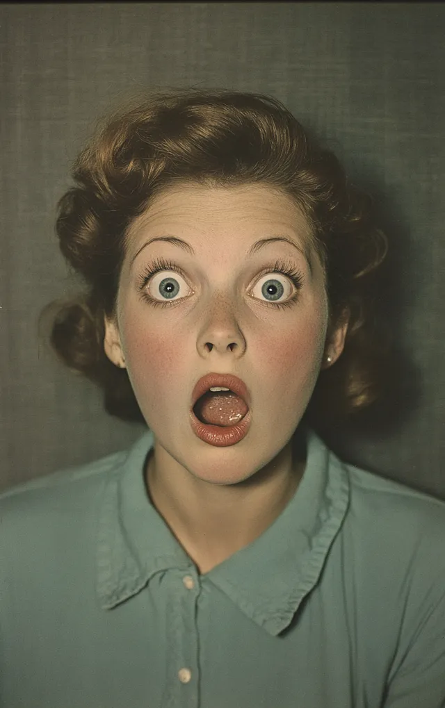 Unexpected Surprise: A Woman's Shocked Reaction