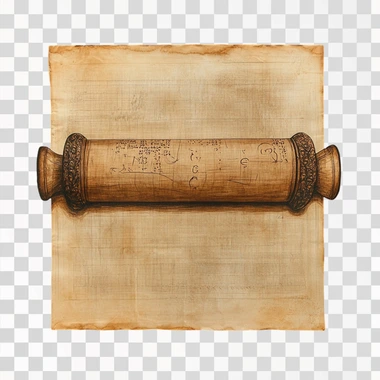 ancient papyrus scroll, renaissance style