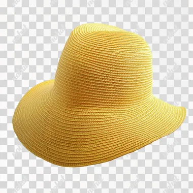 yellow summer hat, isolated