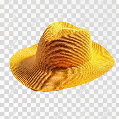 yellow summer hat, isolated