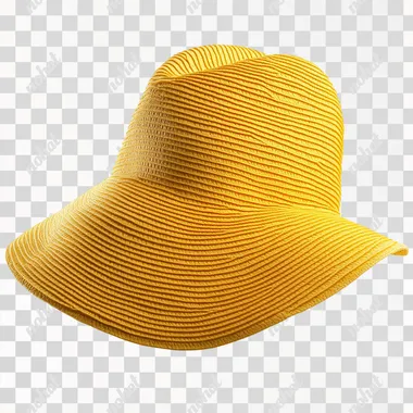 yellow summer hat, isolated