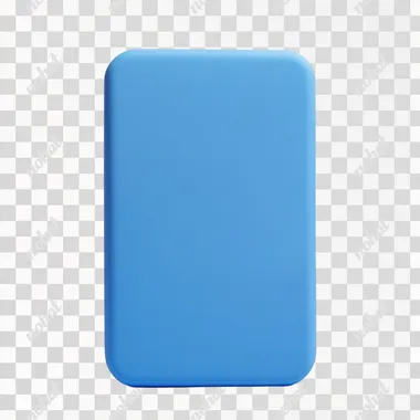 The blue rectangle balloon is made of matte balloon material, set against a white background, in a front-facing view, captured in high-resolution photography with high detail and best quality, under bright lighting.  --s 50