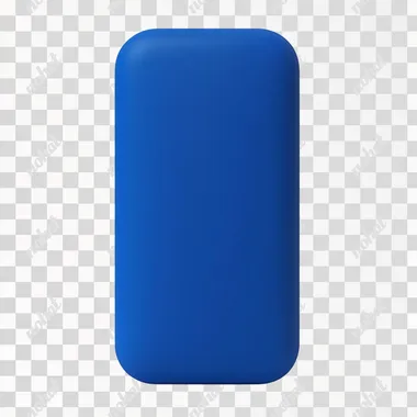 The blue rectangle balloon is made of matte balloon material, set against a white background, in a front-facing view, captured in high-resolution photography with high detail and best quality, under bright lighting.  --s 50