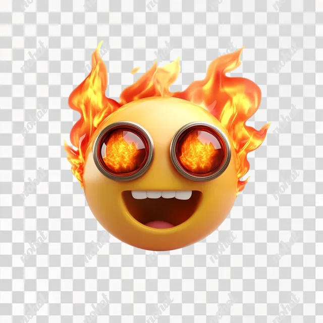 PNG Emojis with Fire Eyes: Expressive Symbols for Digital Communication