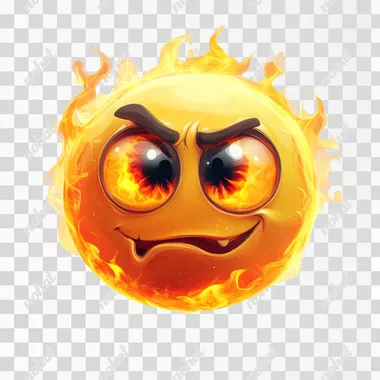 emoji with fire eyes