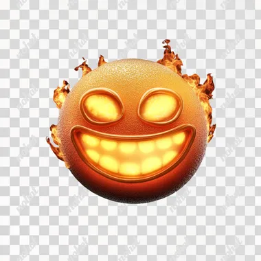 emoji with fire eyes