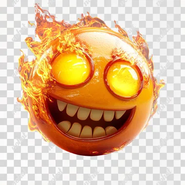 emoji with fire eyes
