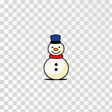 snowman, simple, white background, colourful illustration, simple minimalist, vector, behance style, 8k --s 250