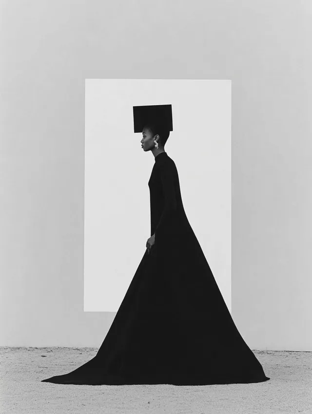 Elegant Model with Gallery Painting