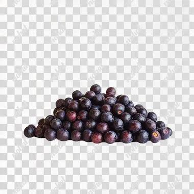 small pile of acai berries photoshoot, white background