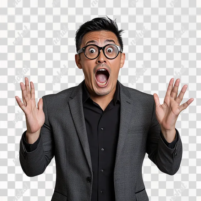 Surprise Expressed: A Comical Shout in Style