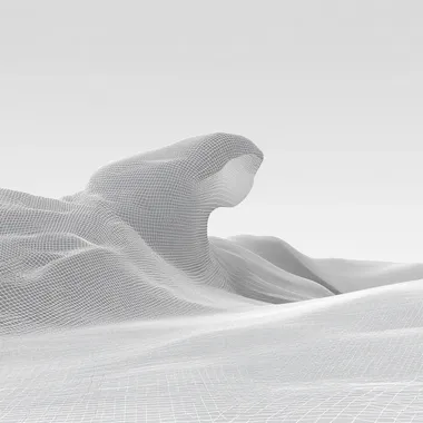 Simple Wave, triangle mesh wireframe, midjourney rofile u8obout
