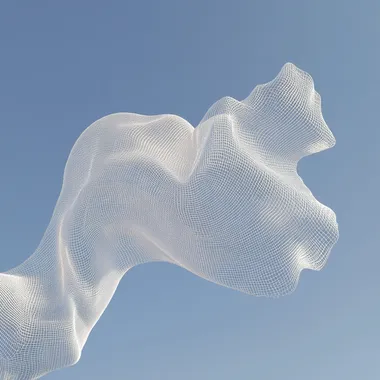 Simple Wave, triangle mesh wireframe, midjourney rofile u8obout