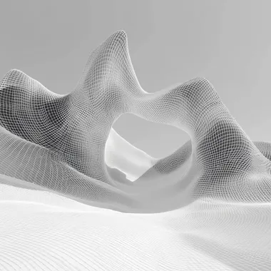 Simple Wave, triangle mesh wireframe, midjourney rofile u8obout