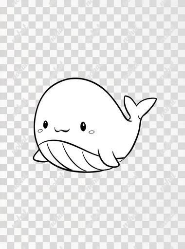 simple cute, whale, for kids, bold black outline only, no color, no shading, no gradients, no gray tones, no inner shadows, pure black and white, white background, thick clean lines only, outline drawing style, flat vector look, coloring book illustration, suitable for children's drawing book, kawaii style  rofile k82gfdu   --raw