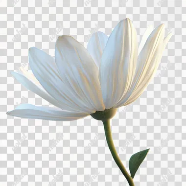 A flower model, simple, transparent texture modeling flower, 3D model