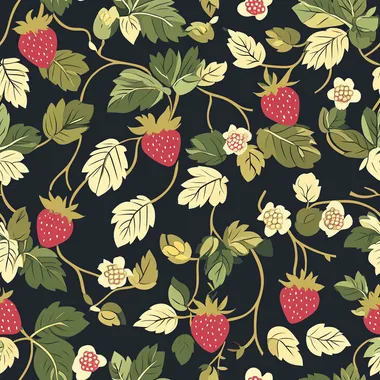 Seamless Strawberry Pattern Vector