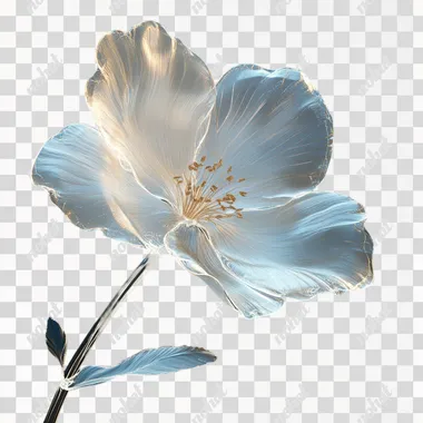 A flower model, simple, transparent texture modeling flower, 3D model